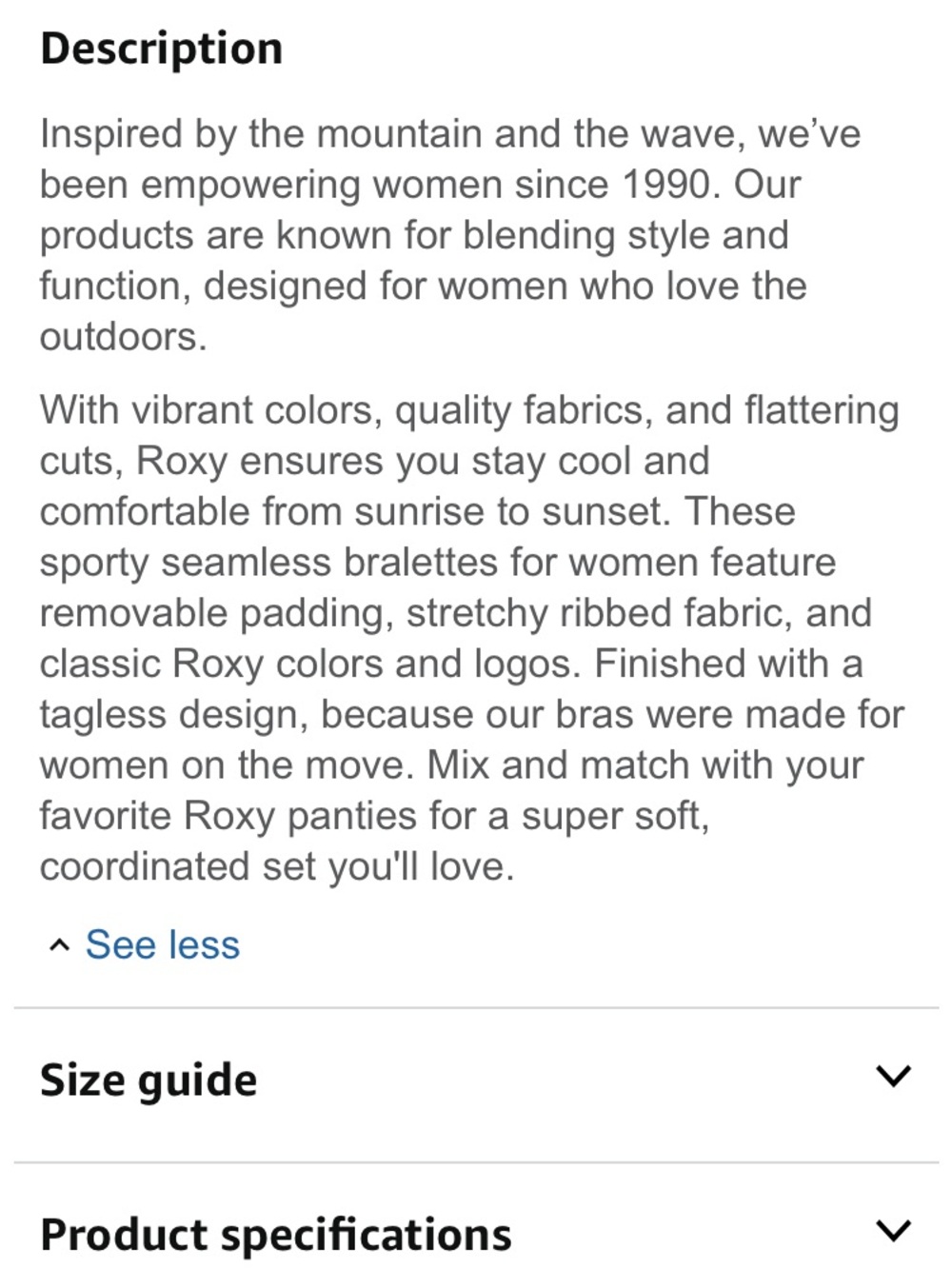 ROXY🏄♀️ Ribbed Padded Bralette - Picture 5 of 12